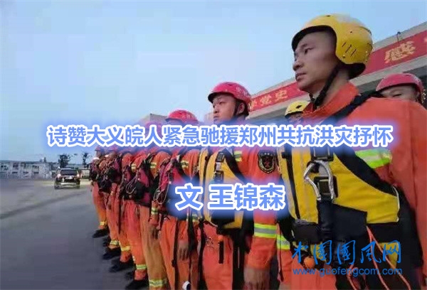 詩贊大義皖人緊急馳援鄭州共抗洪災(zāi)抒懷（文 王錦森）