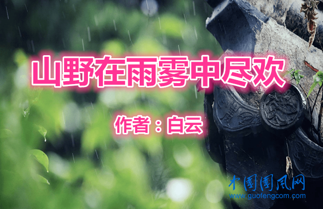  山野在雨霧中盡歡