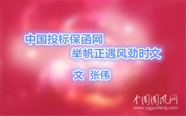  中國投標保函網(wǎng)：舉帆正遇風勁時