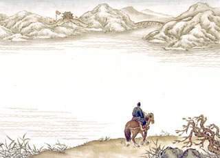 西山白雪三城戍，南浦清江萬(wàn)里橋